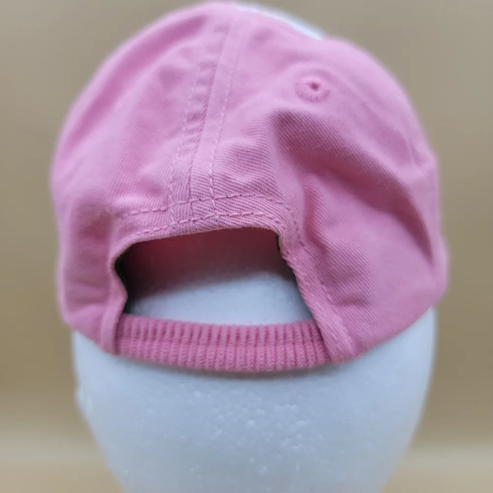 John Deere Toddler Girl's Hat Cap Pink White Horse Image One Size Stretch Back